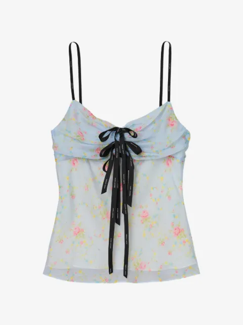 Marc Jacobs blurred-floral bow top