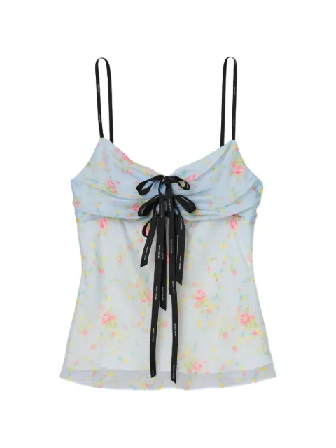 Marc Jacobs blurred-floral bow top
