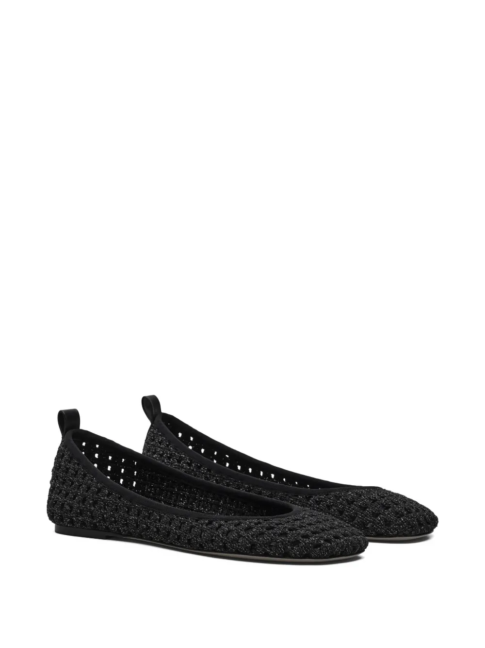 Marc Jacobs crochet lace-up ballet flats Zwart