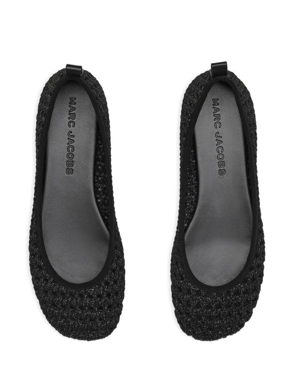 Marc Jacobs crochet lace-up ballet flats Zwart