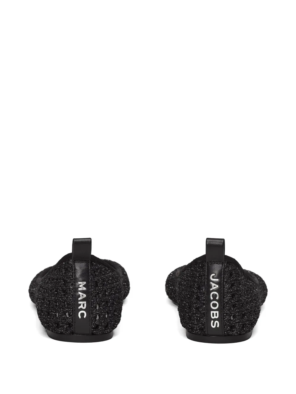Marc Jacobs crochet lace-up ballet flats Zwart