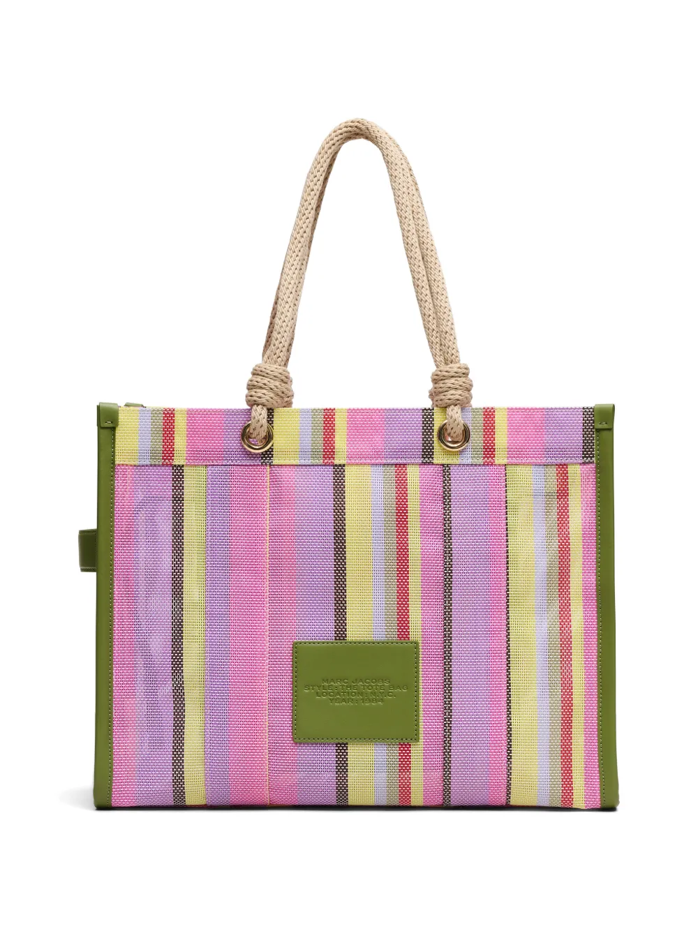 Marc Jacobs Grote The Stripe mesh shopper Paars