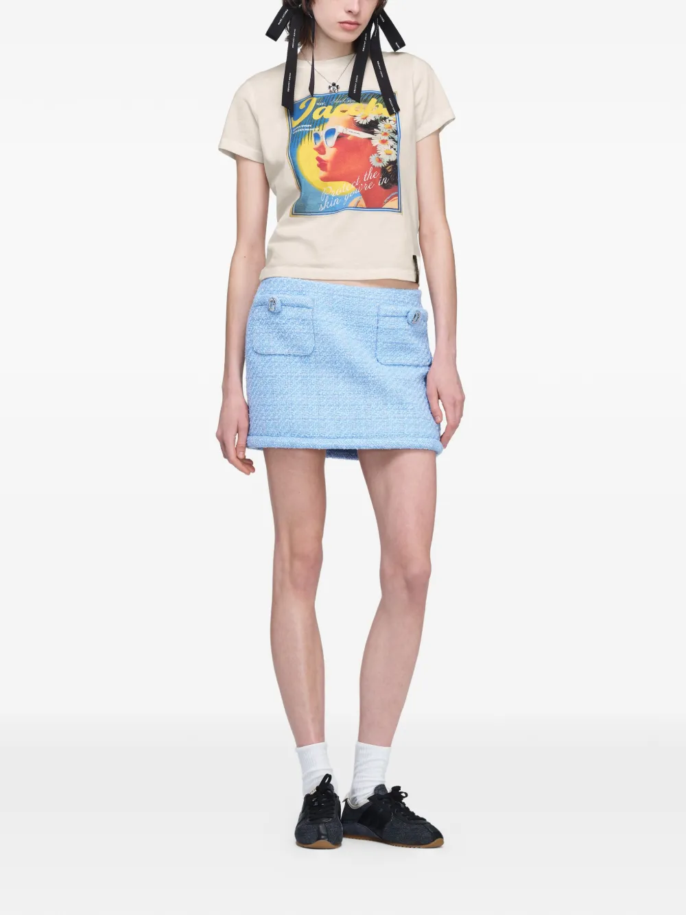 Marc Jacobs Tweed mini-rok Blauw
