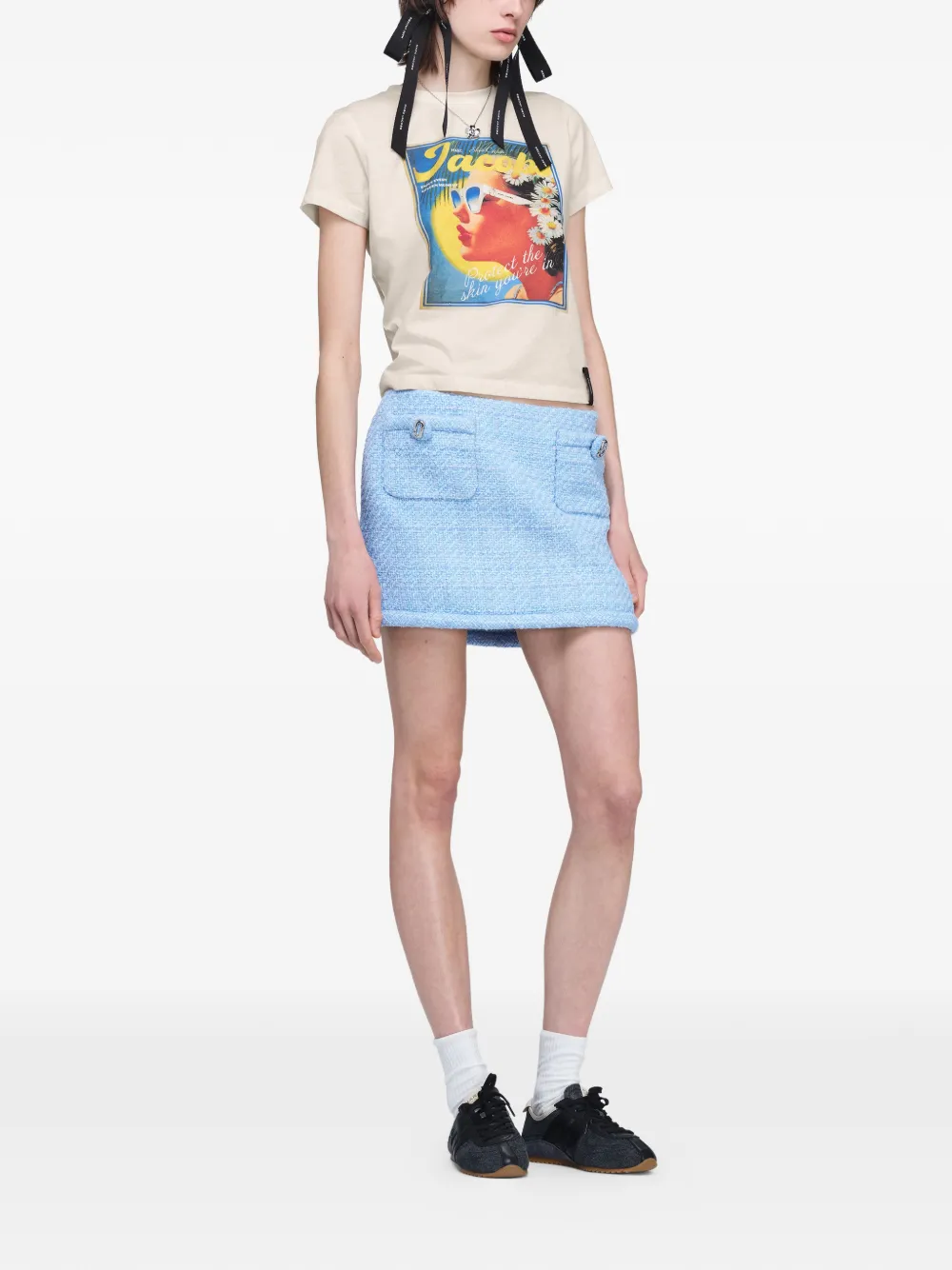 Marc Jacobs Tweed mini-rok Blauw