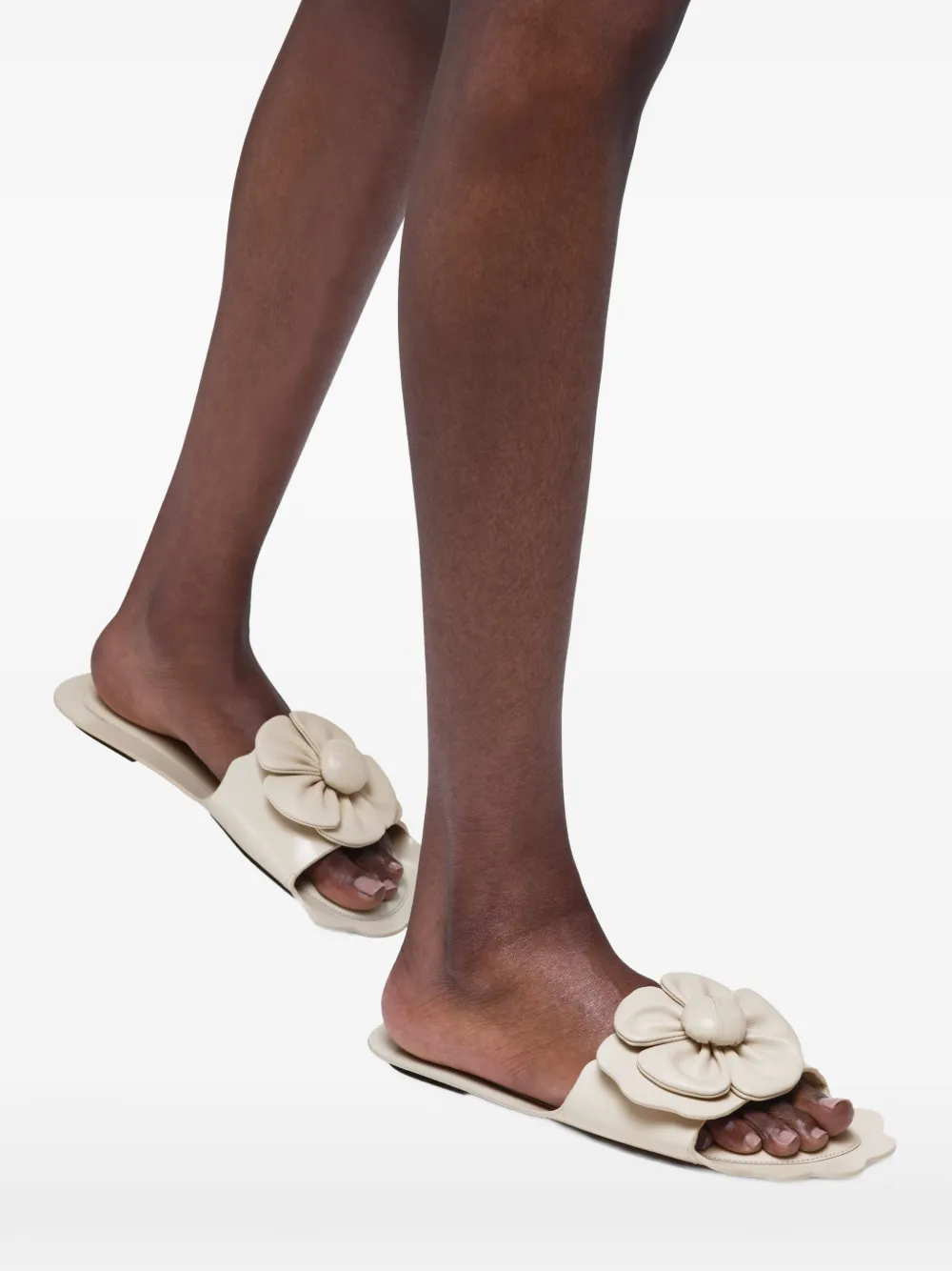Marc Jacobs floral-appliqué sandals Beige