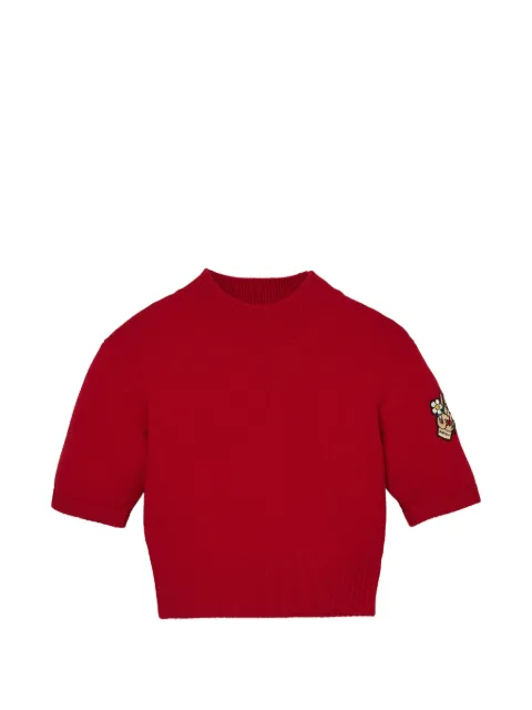 Marc Jacobs patch-detail mock-neck cropped sweater