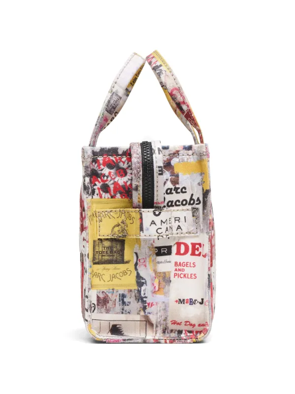 Marc Jacobs The Pop Americana Canvas Small Tote Bag | White | FARFETCH