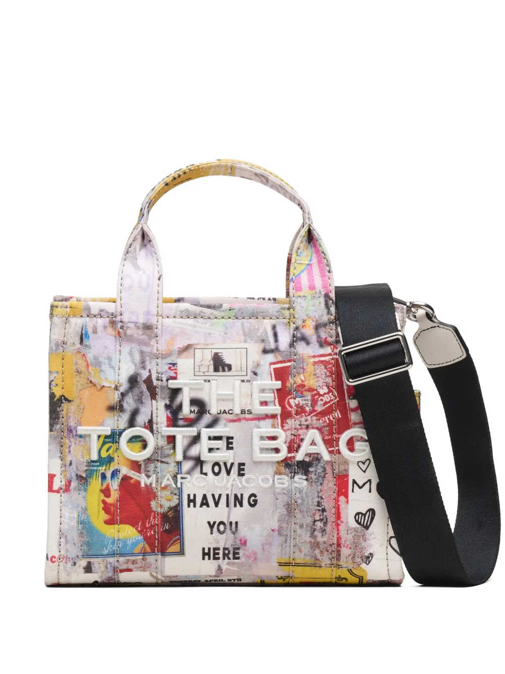 Marc Jacobs mini The Tote Bag Americana tote bag - Bianco