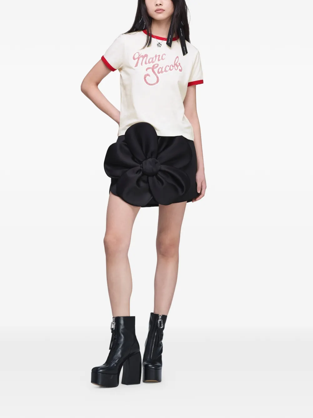 Marc Jacobs T-shirt met logoprint Beige