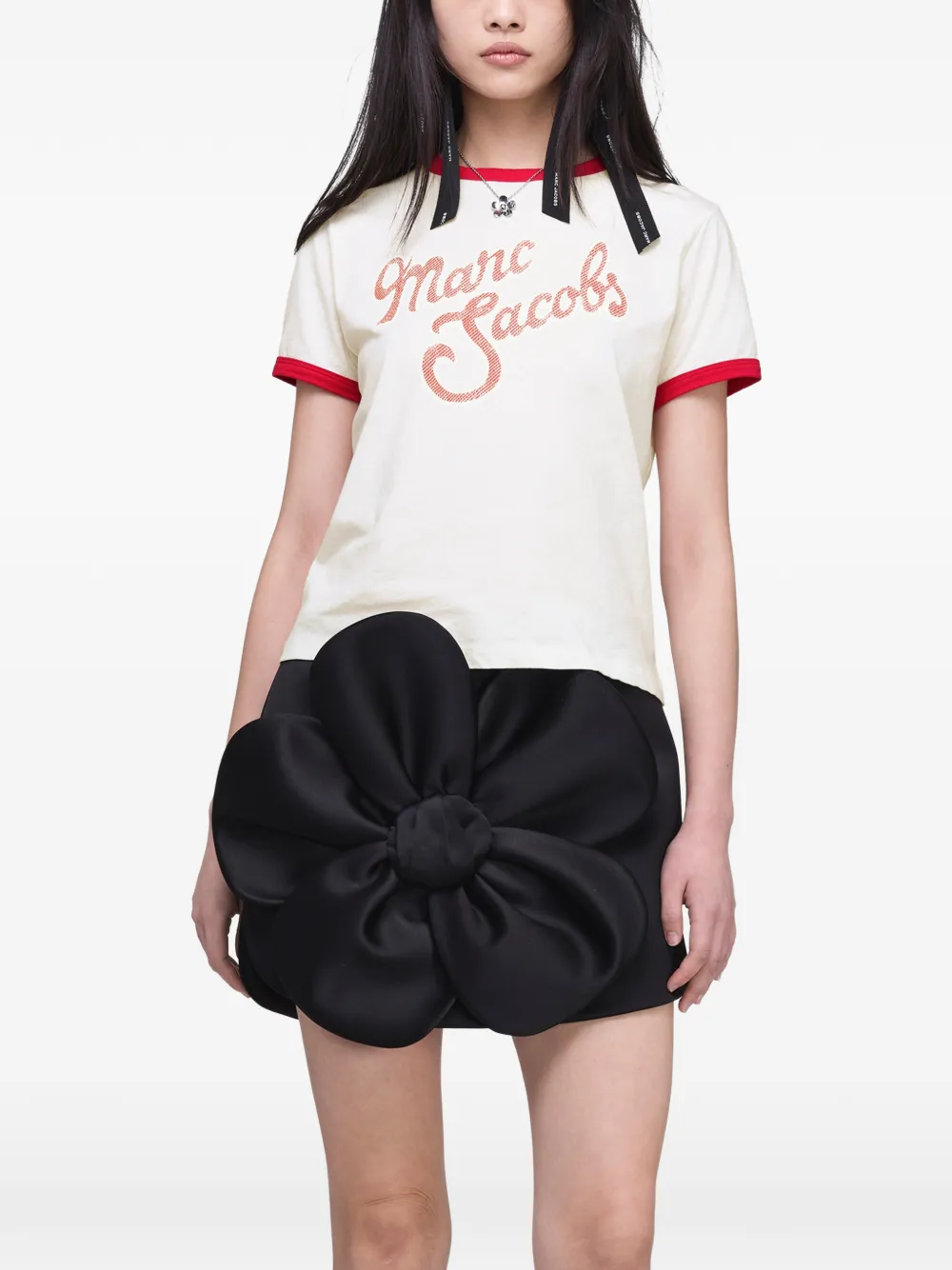 Marc Jacobs T-shirt met logoprint Beige