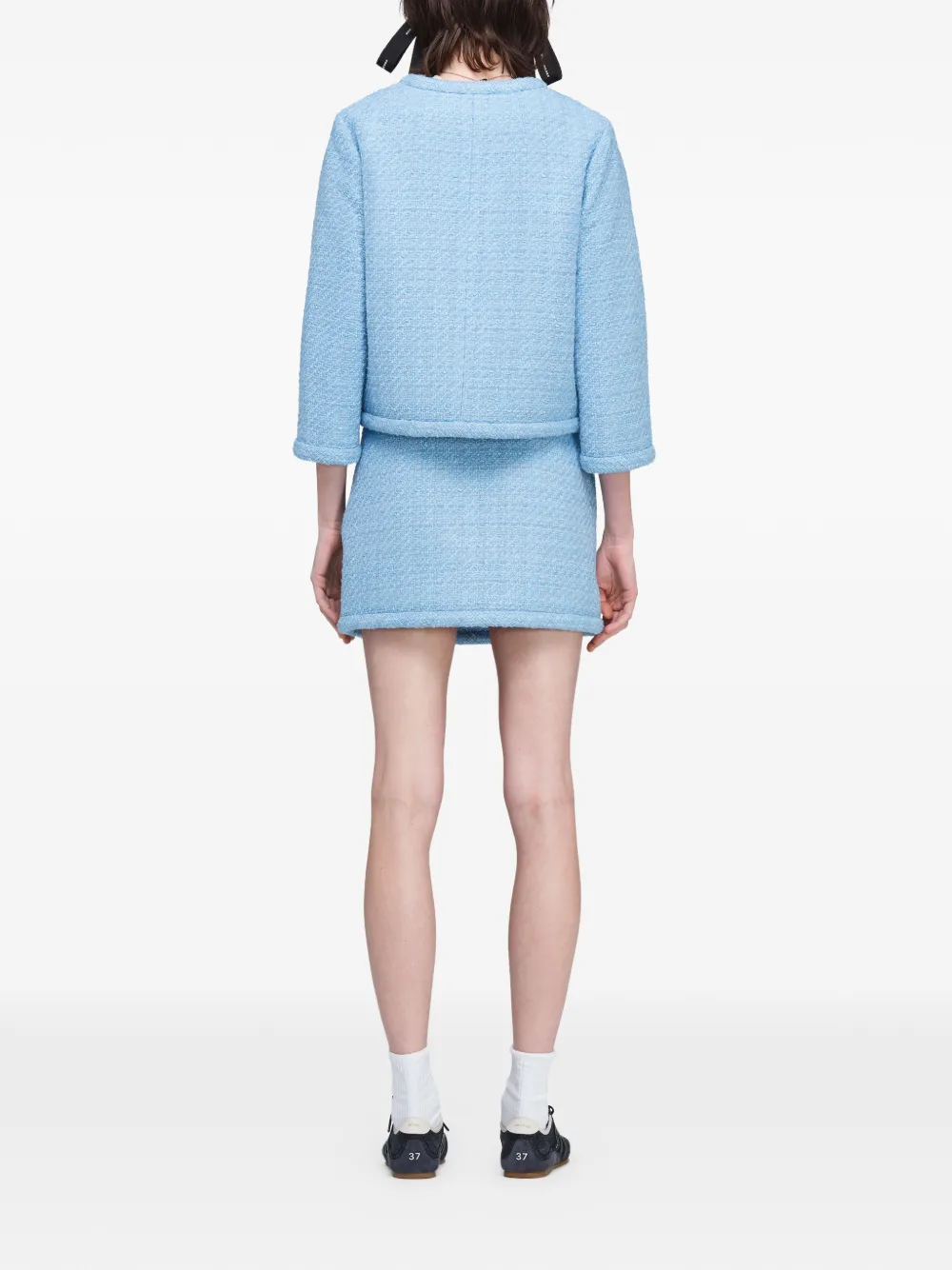 Marc Jacobs Pop J tweed jack Blauw