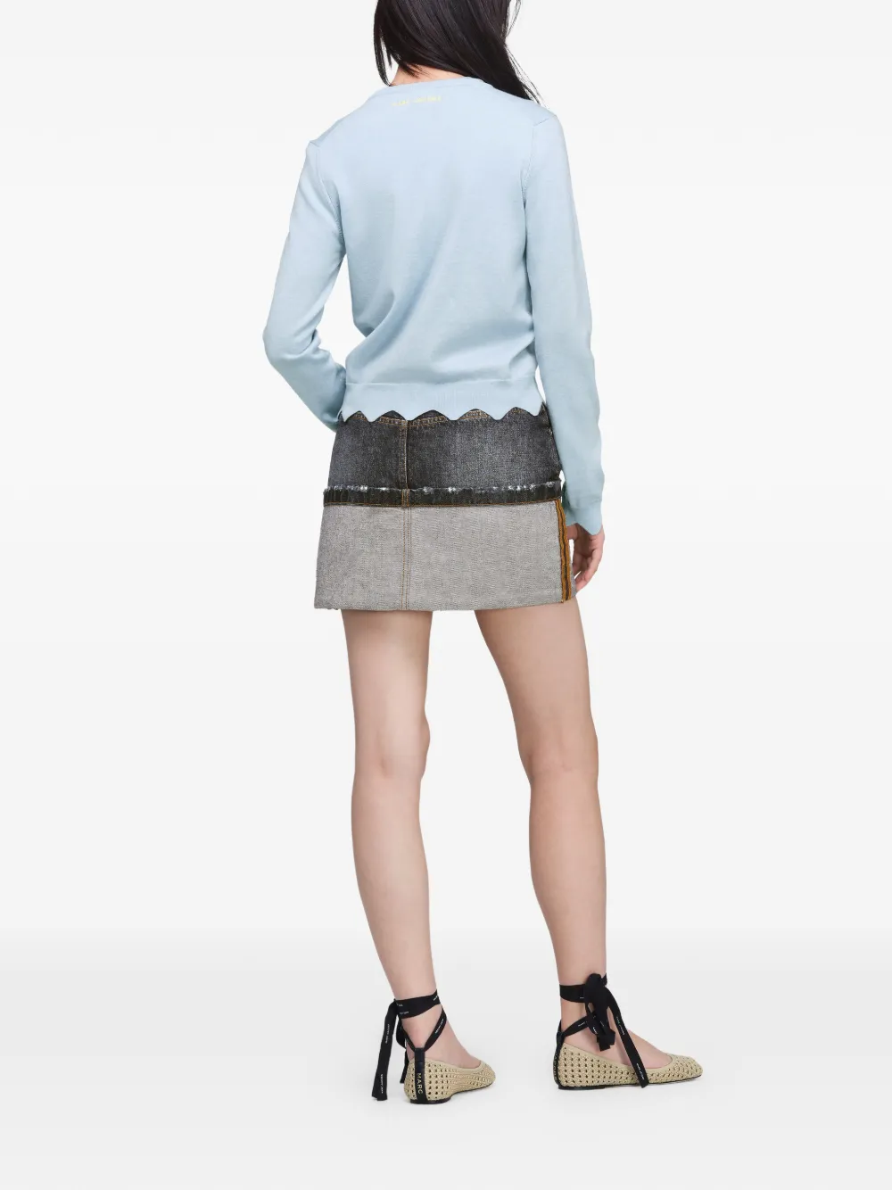  Marc Jacobs Cárdigan Con Ribete Festoneado - Azul 