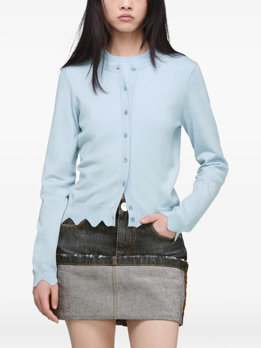 Marc Jacobs Vest met gewelfde afwerking Blauw