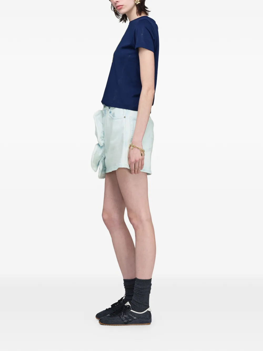 Marc Jacobs Denim rok met madeliefjesapplicatie Blauw