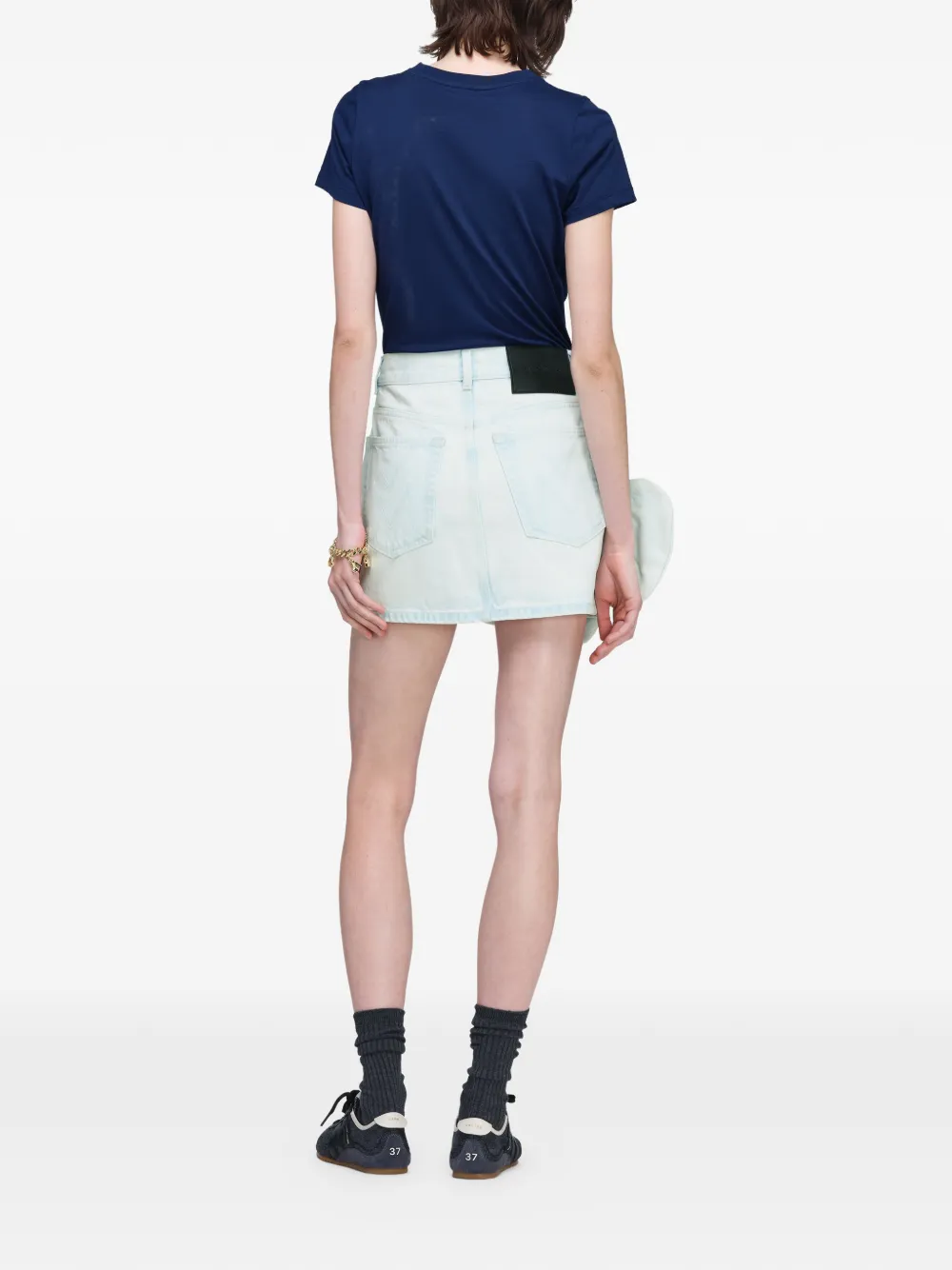 Marc Jacobs Denim rok met madeliefjesapplicatie Blauw