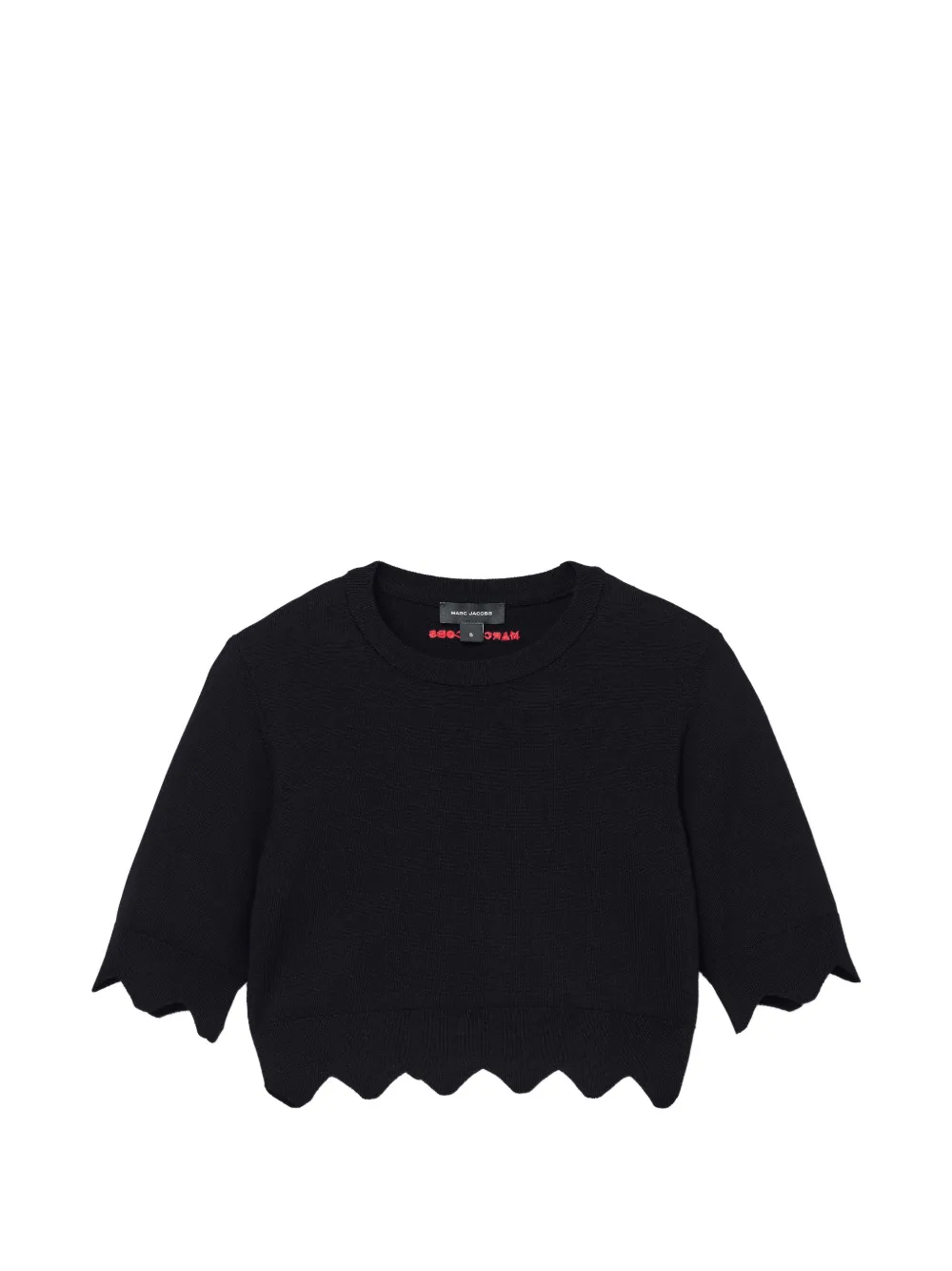 Marc Jacobs scalloped-edge cropped top - Nero