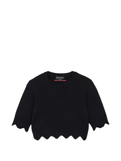 Marc Jacobs scalloped-edge cropped top