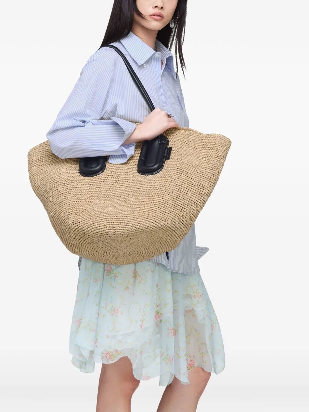 Marc Jacobs Babe geweven shopper Beige