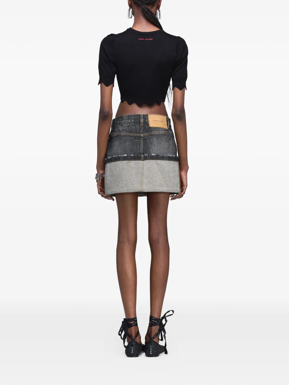 Marc Jacobs Mini-rok met cuffs Grijs