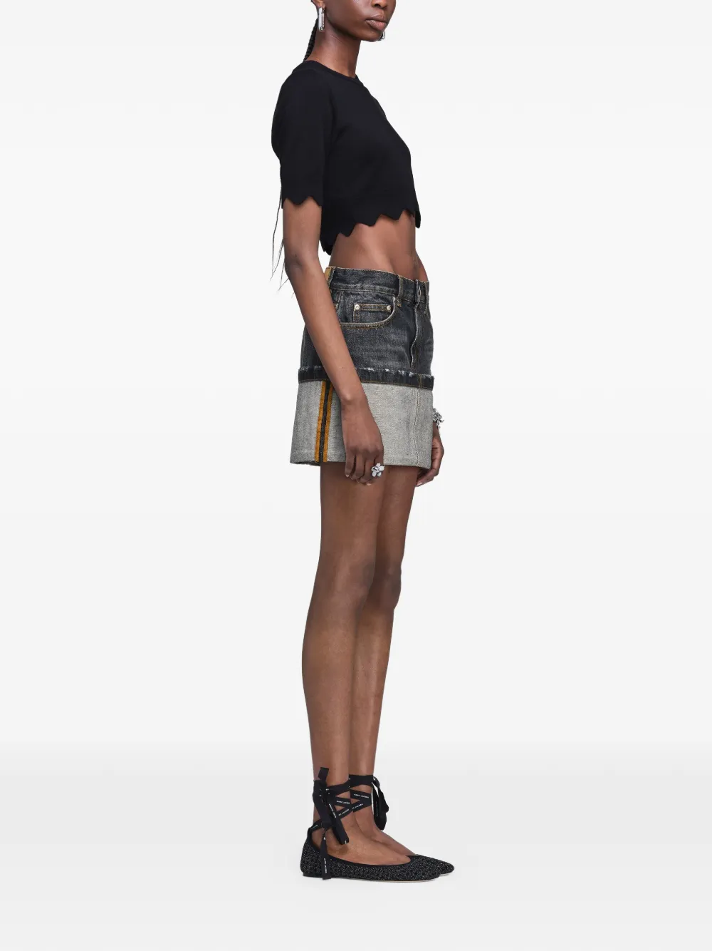 Marc Jacobs Mini-rok met cuffs Grijs