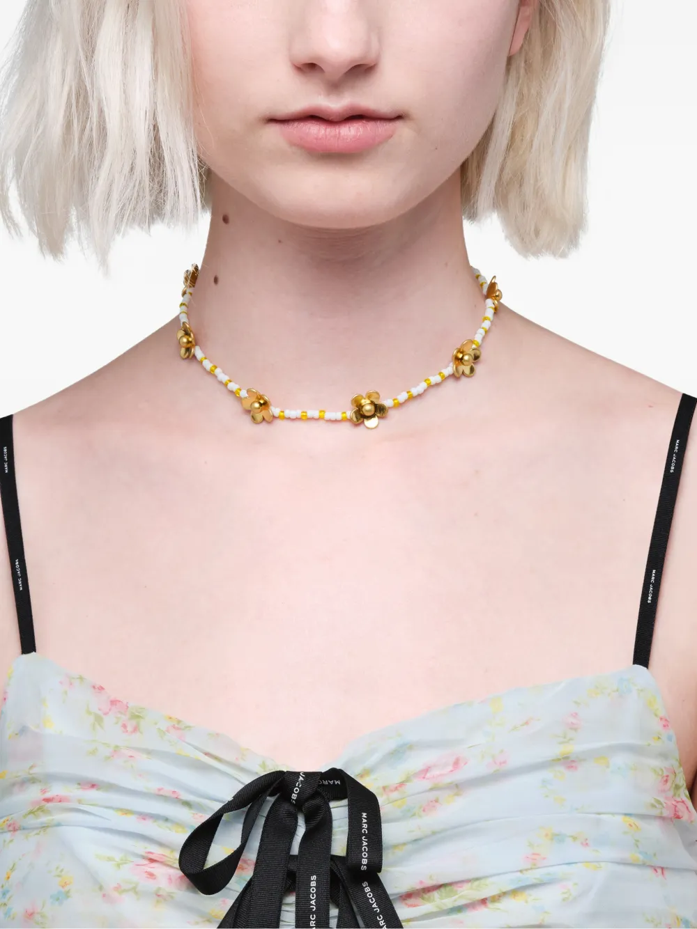  Marc Jacobs Collar Daisy Con Cuentas - Dorado 