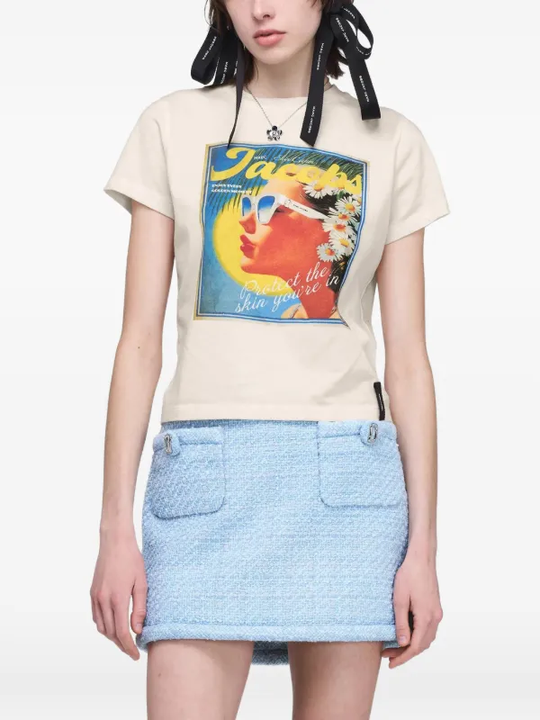 Marc Jacobs graphic-print T-shirt | Neutrals | FARFETCH