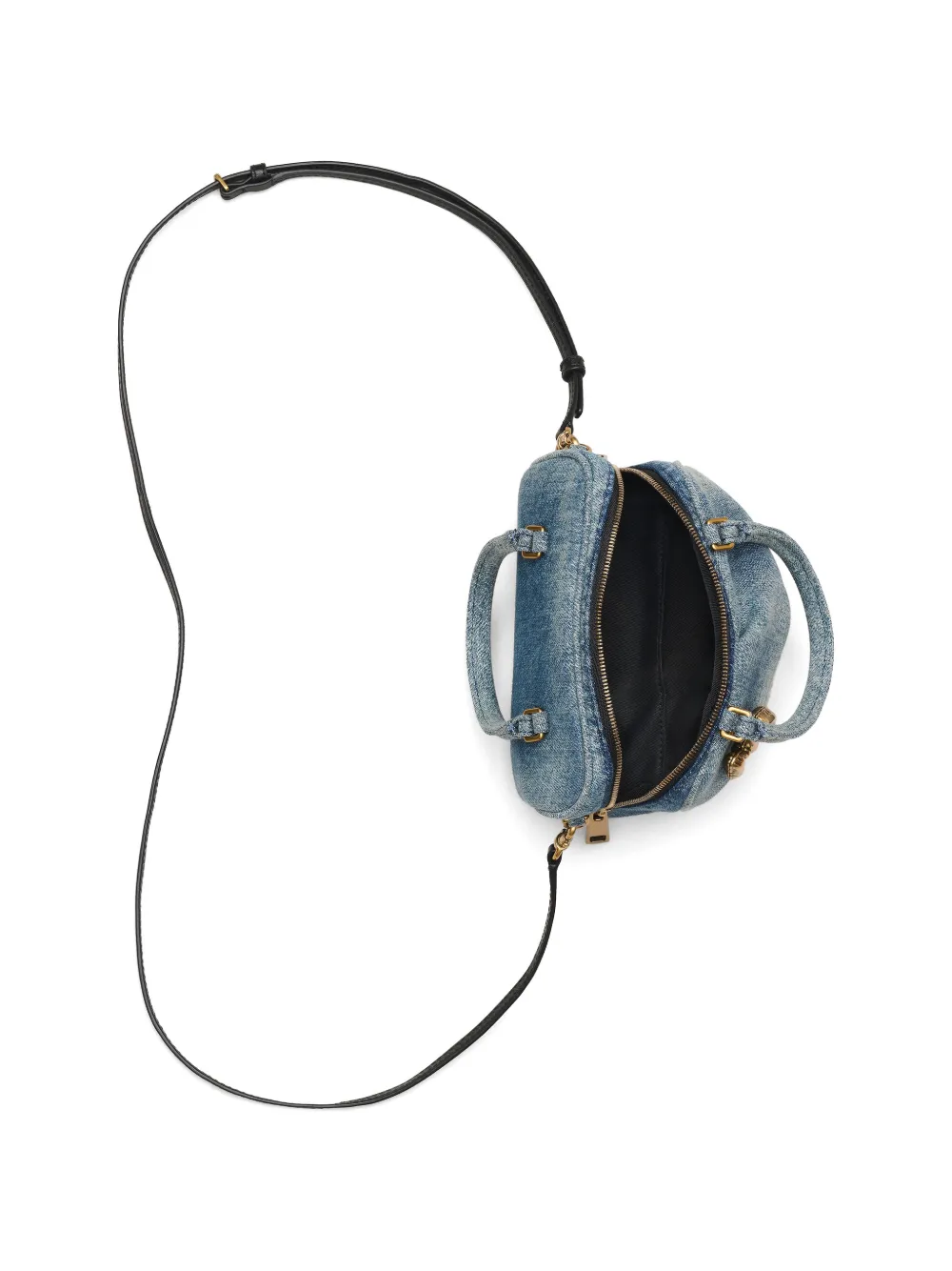 Marc Jacobs The Wave kleine denim crossbodytas Blauw