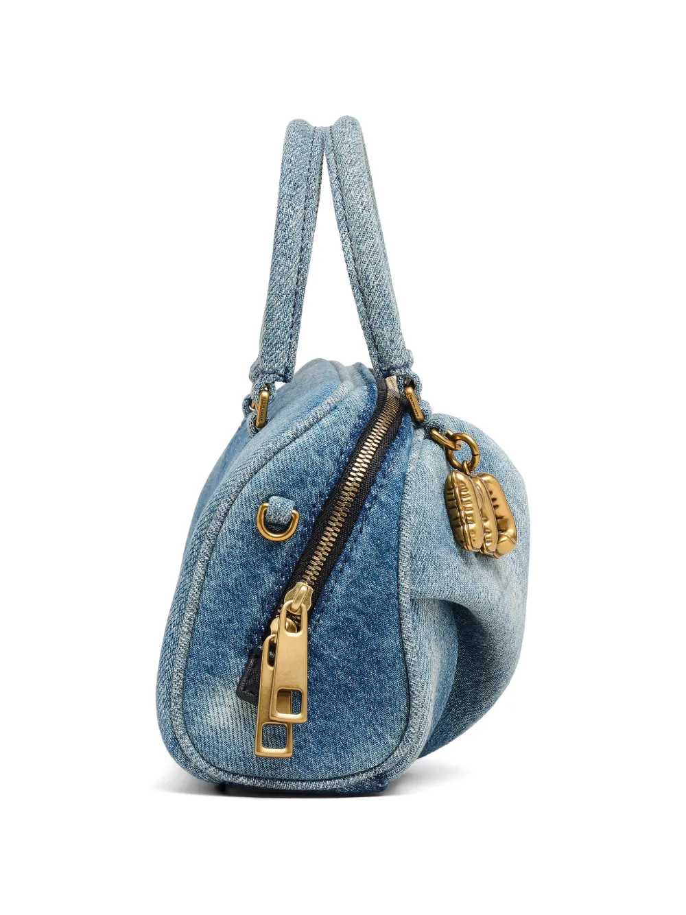 Marc Jacobs The Wave kleine denim crossbodytas Blauw