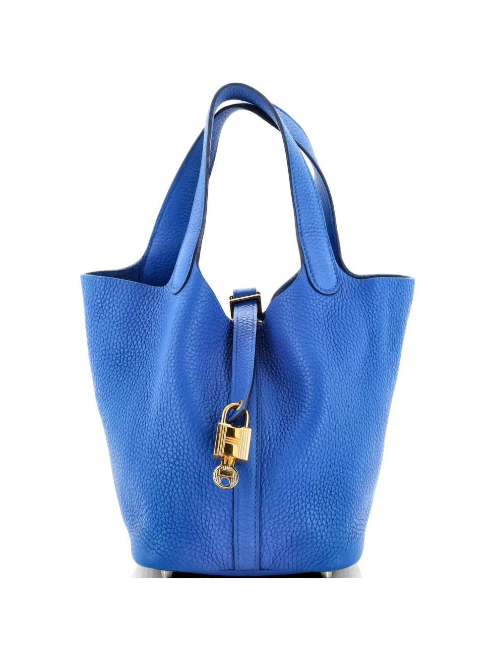 Hermès Pre-Owned Picotin Lock Bag Clemence PM bucket bag - Blu