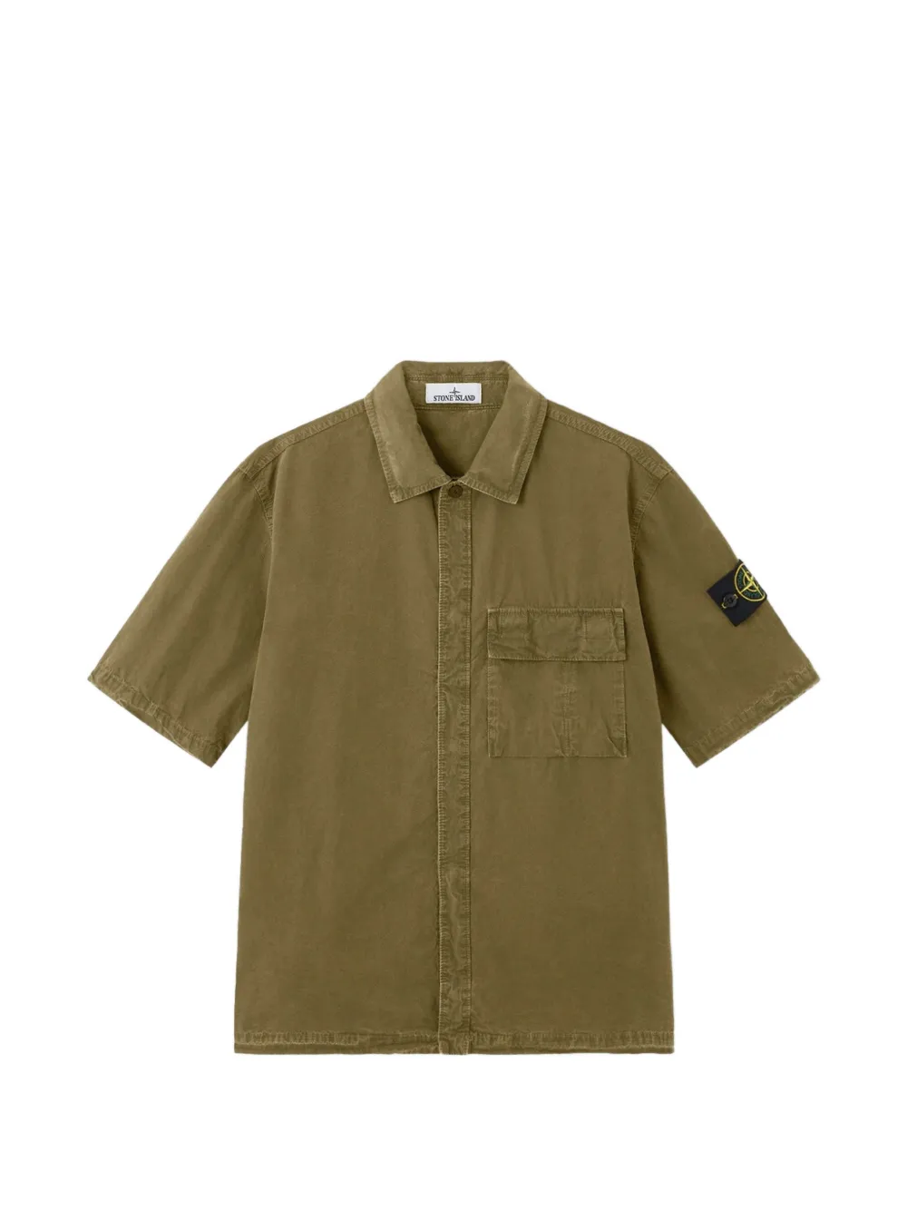 Stone Island Overhemd met borstzak Groen