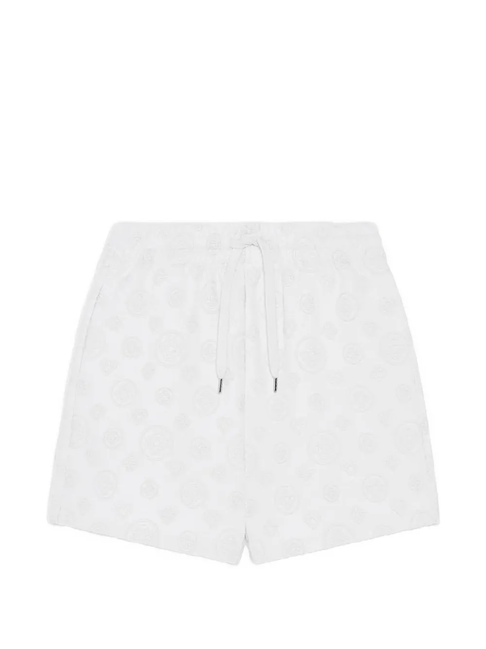 Casablanca Monogram Cotton Shorts In White
