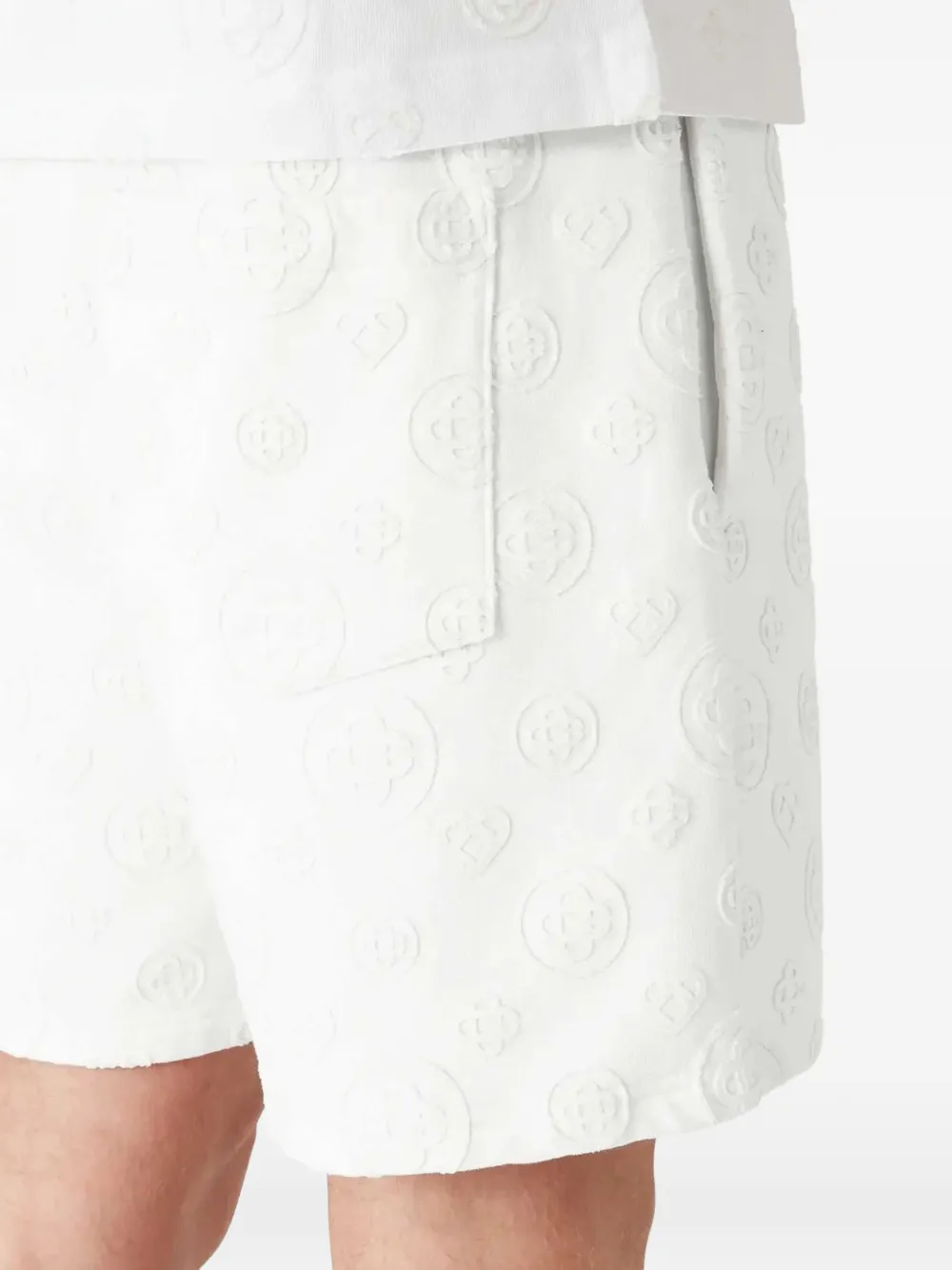 Casablanca Katoenen shorts met monogram Wit