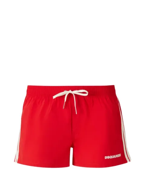 DSQUARED2 short leg design striped swim short 