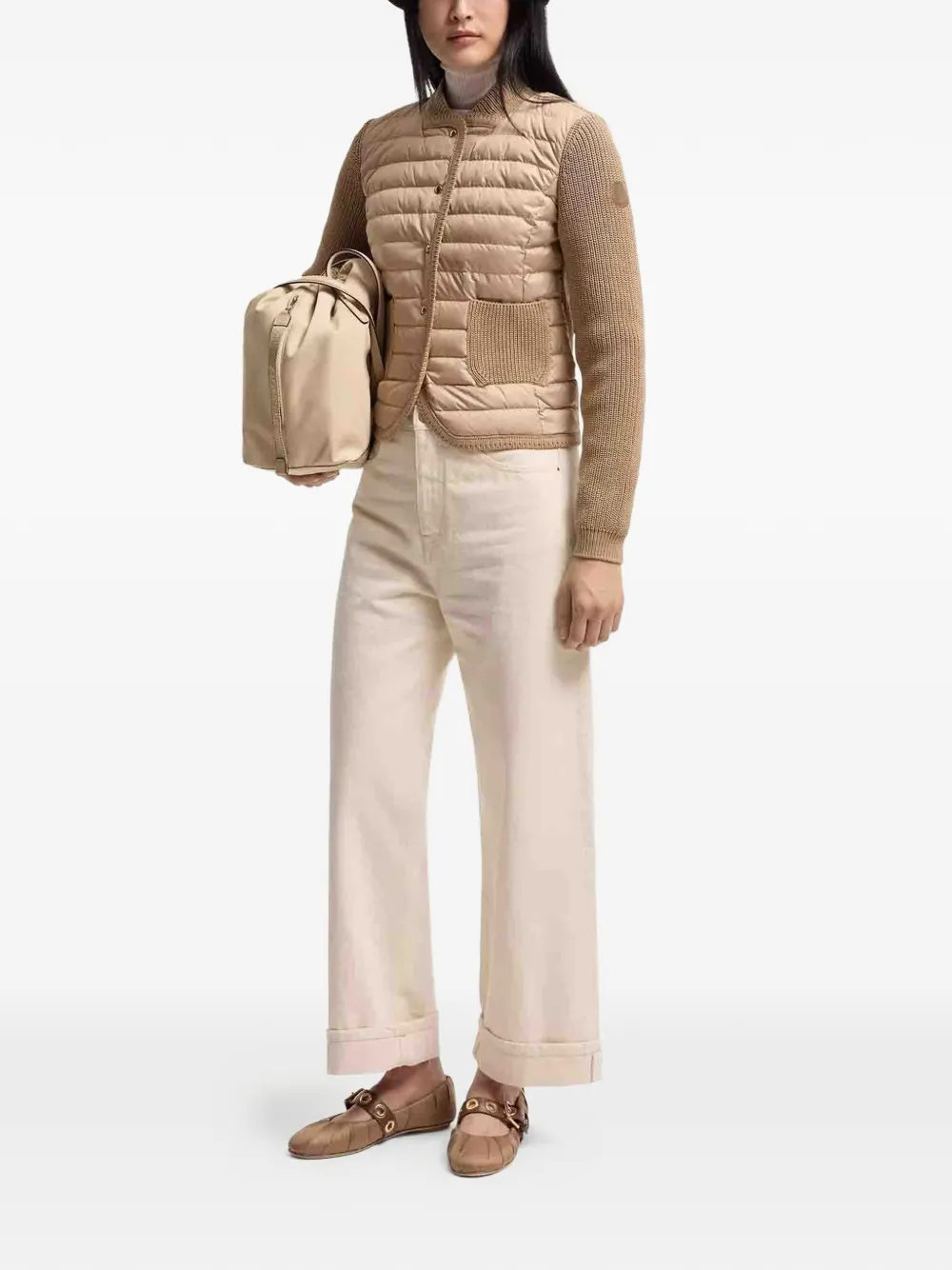 Moncler Vest met vlakken Beige