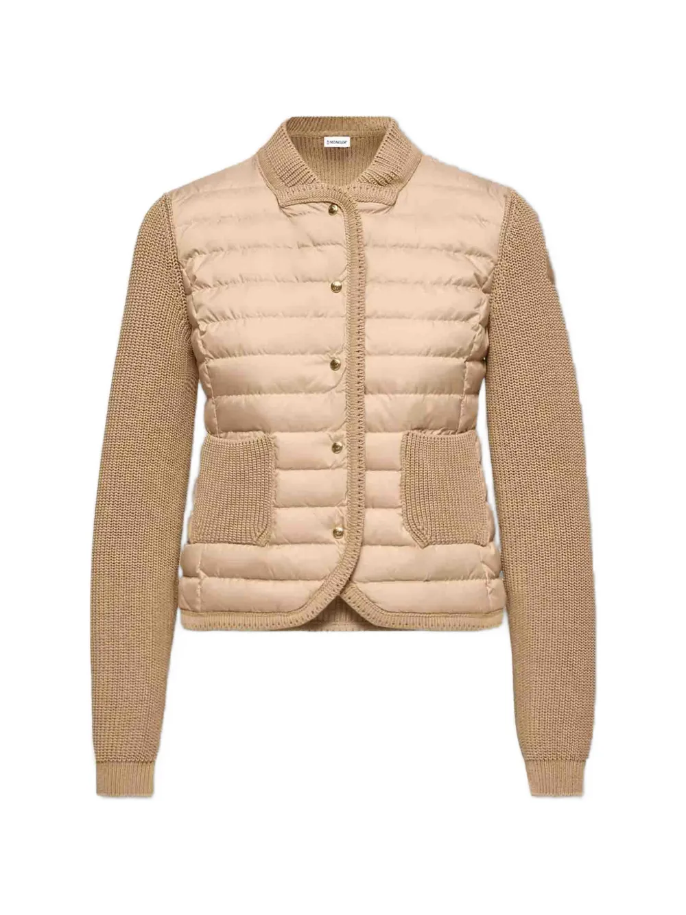 Moncler panelled padded cardigan - Toni neutri