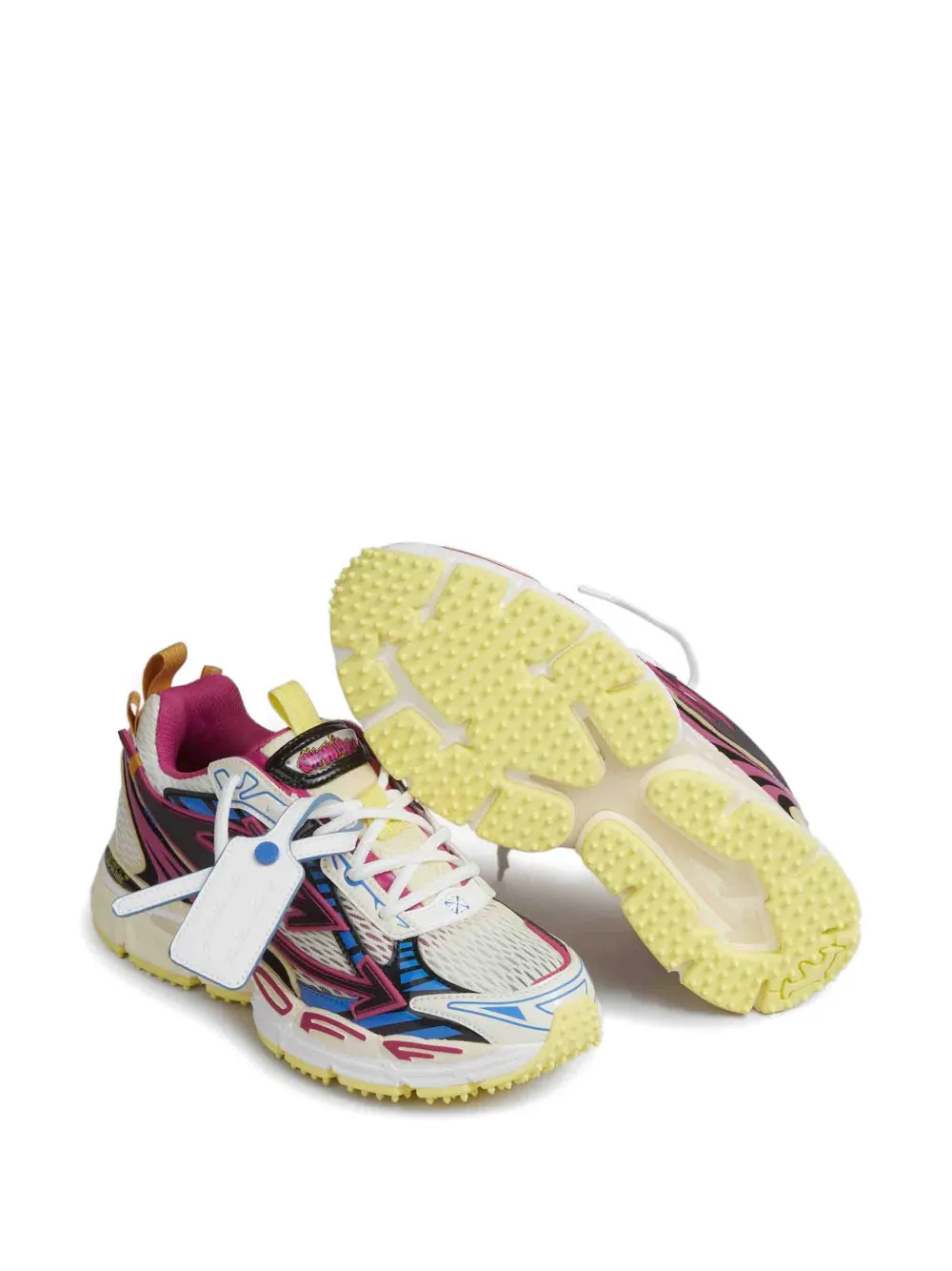 Off-White Sneakers met logo-label Beige