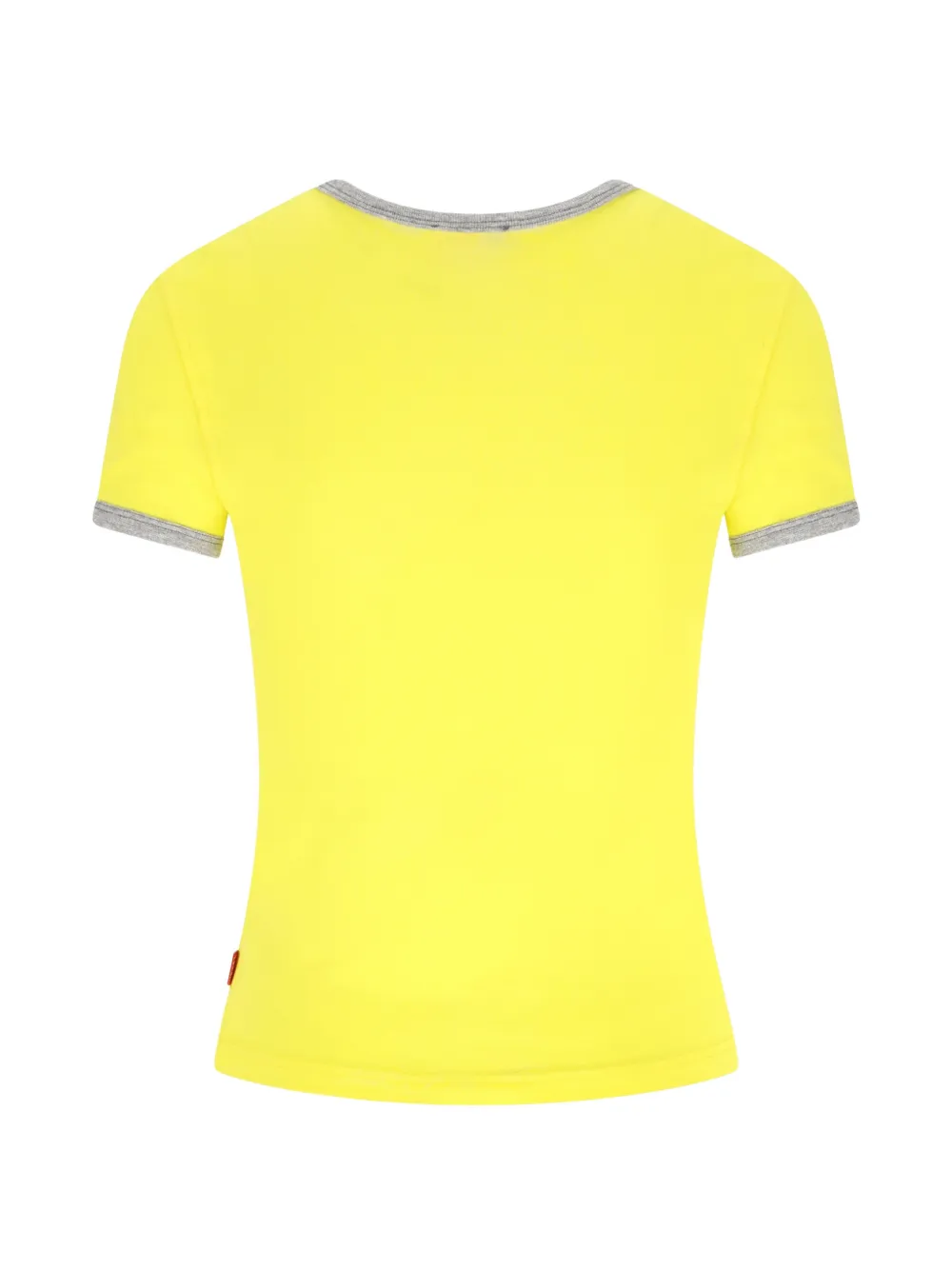 Diesel T-shirt met print en ronde hals Geel