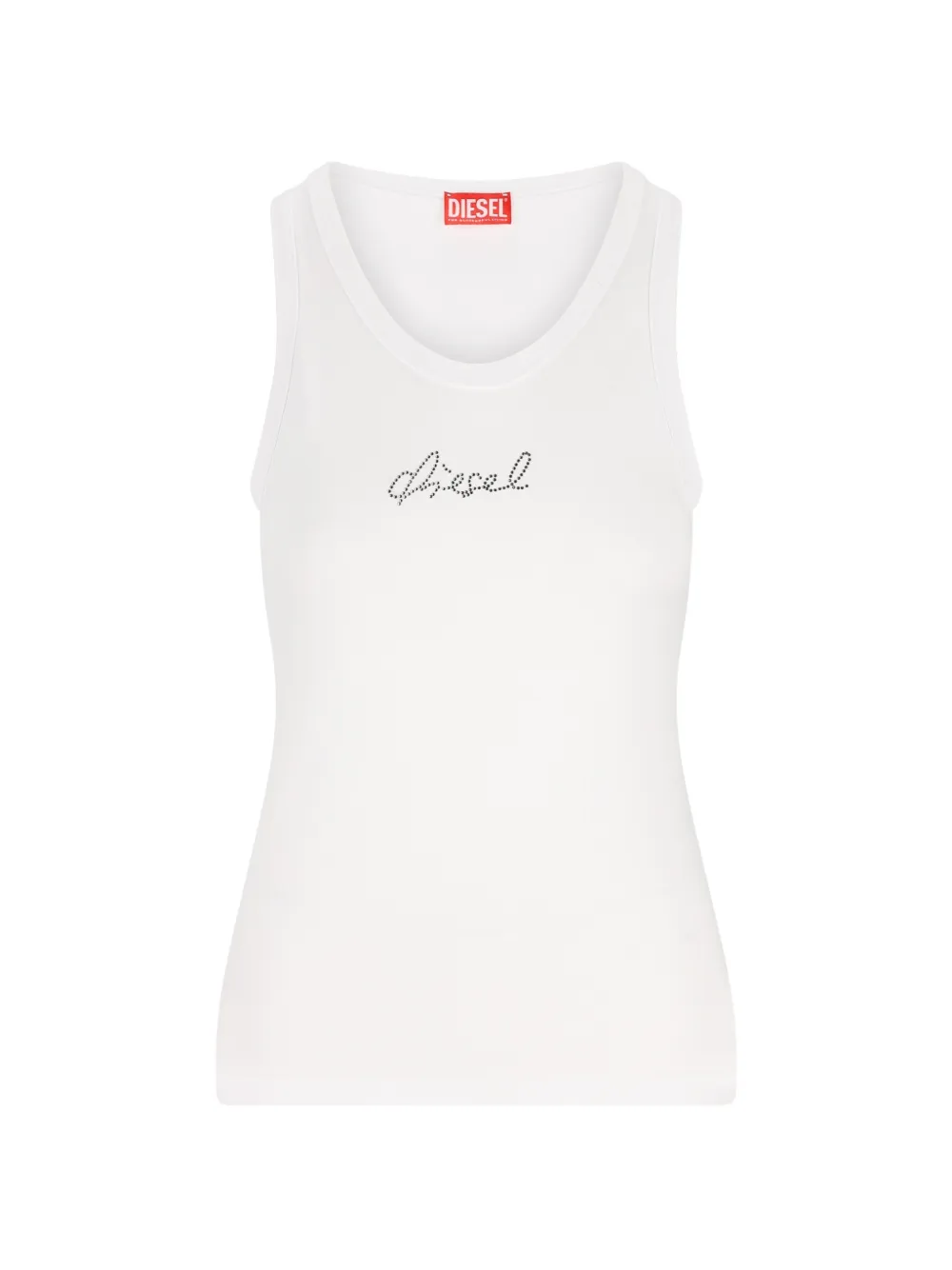 Diesel crystal-embellishment tank top - Bianco