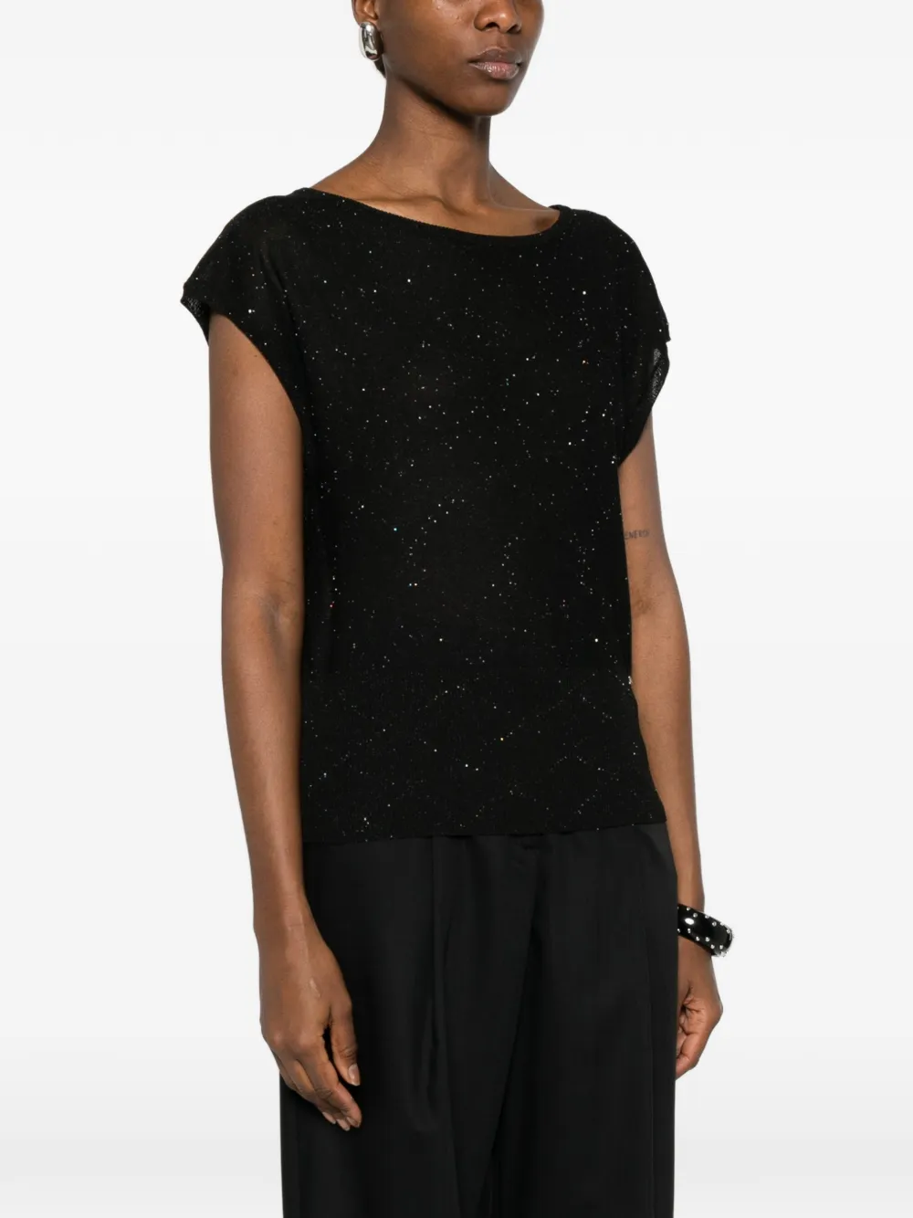 Herno T-shirt met ronde hals Zwart