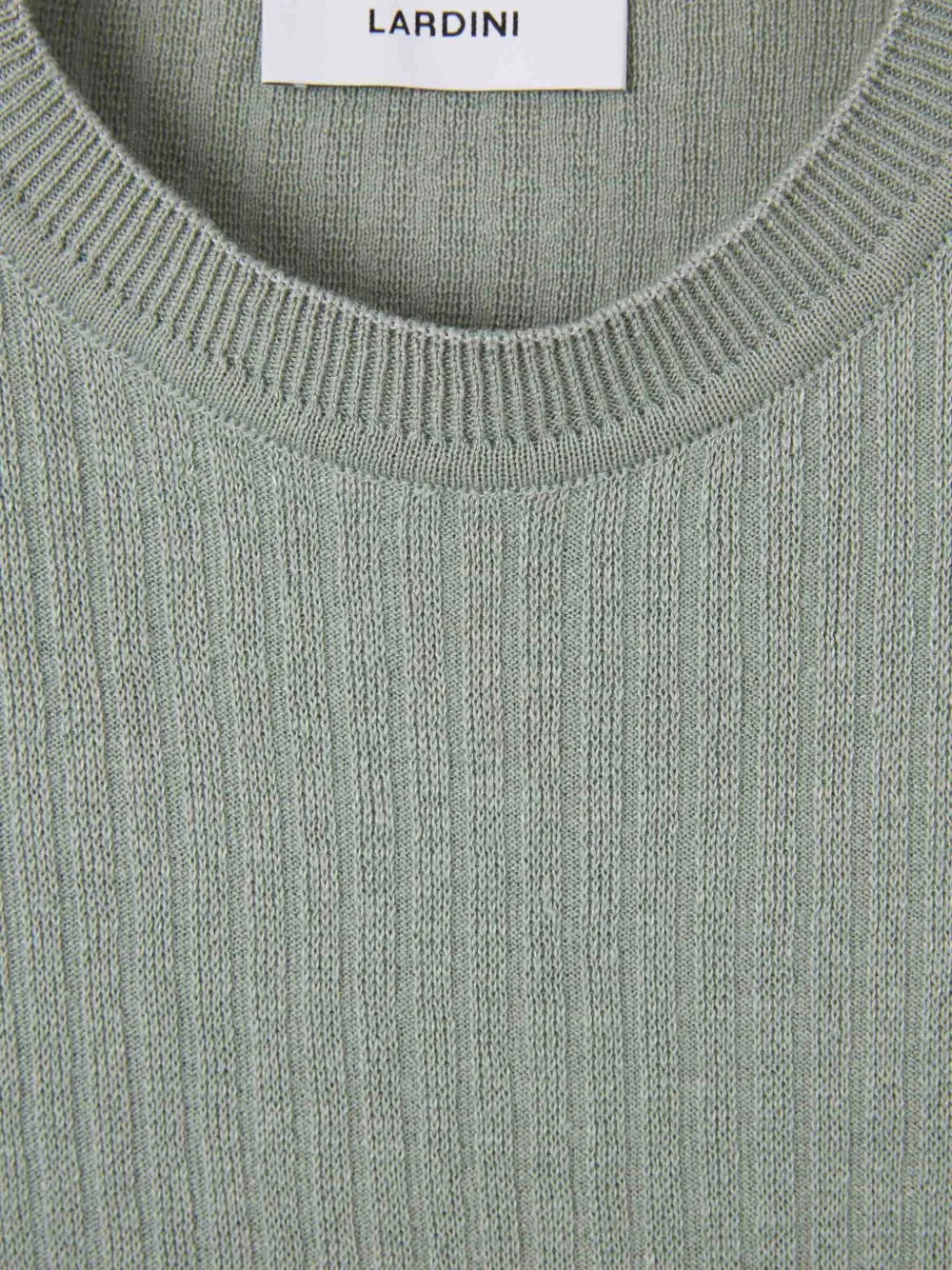 Lardini Ribgebreid T-shirt Groen