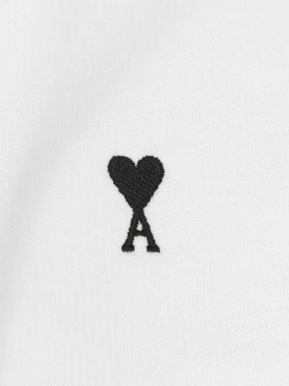 AMI Paris Ami de Coeur hoodie met borduurwerk en rits Wit