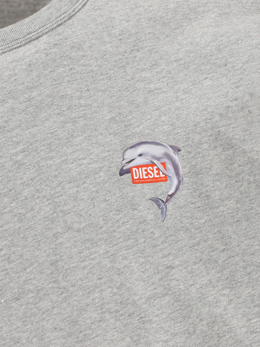 Diesel T-Norm-Dolphin T-shirt met ronde hals Grijs