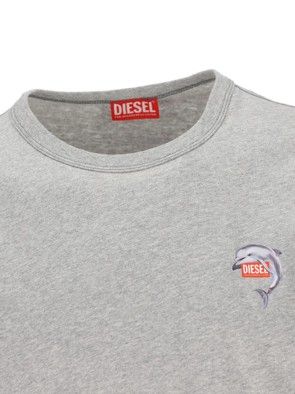 Diesel T-Norm-Dolphin T-shirt met ronde hals Grijs