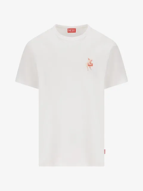 Diesel T-shirt with pig and logo print