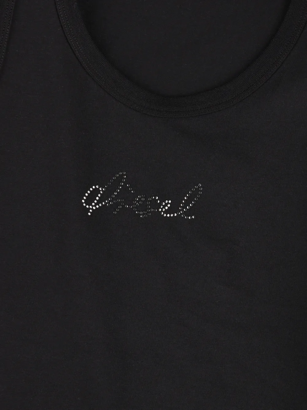 Diesel Tanktop verfraaid met kristallen Zwart