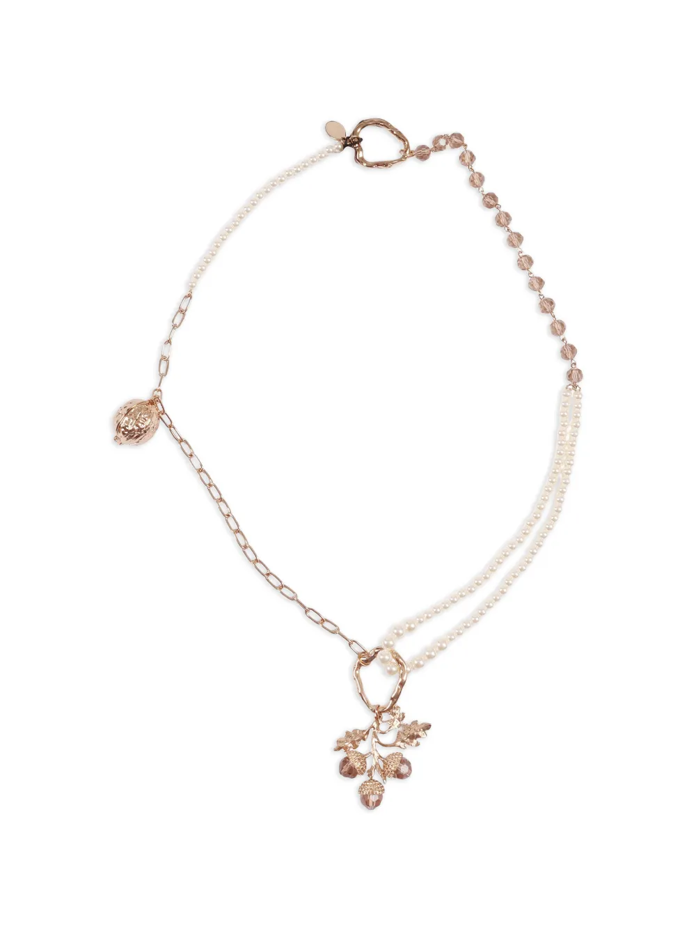 Weekend Max Mara bead charm metal necklace - Oro