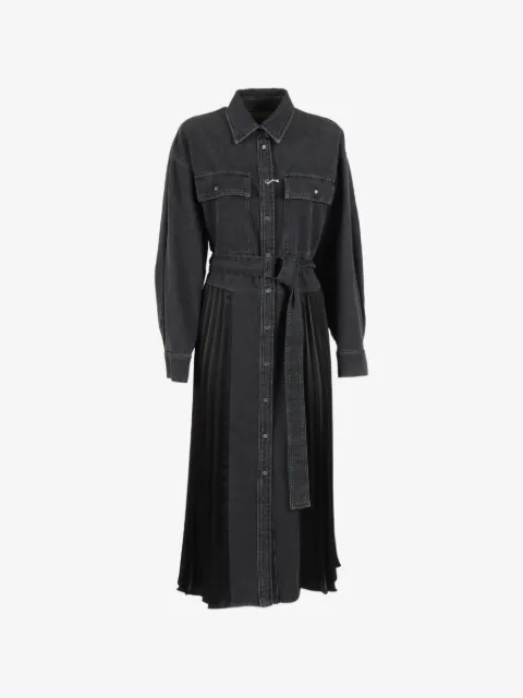 Weekend Max Mara robe plissée Abito Citrato à taille ceinturée