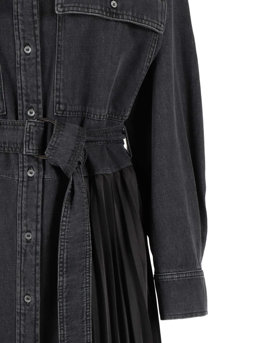  Weekend Max Mara Abito Citrato Belted Pleated Dress - Black 