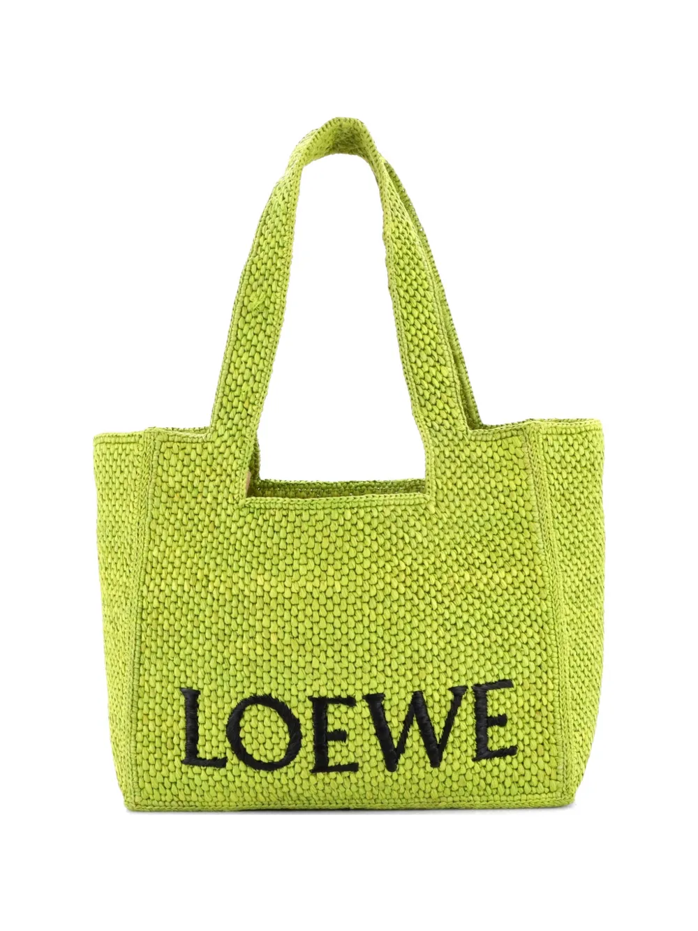 Loewe Pre-Owned Paula's Ibiza Logo Convertible Raffia Medium tote bag - Verde