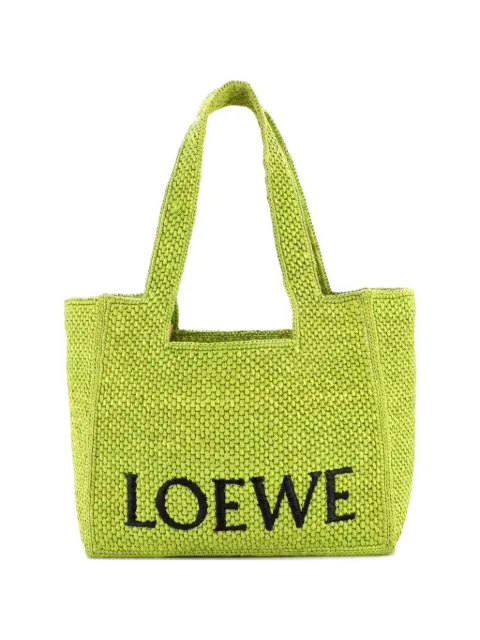 Loewe Pre-Owned Paula's Ibiza Logo Convertible Raffia Medium tote bag